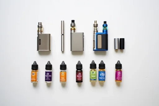 Selection of modern vape devices and colourful e-liquids available when you buy vapes online Australia.