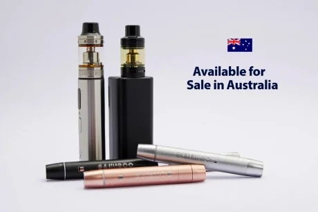 Abstract colorful smoke with vape devices