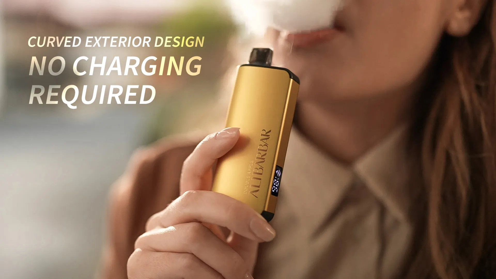 An Alibarbar Ingot vape being held, representing the user experience.