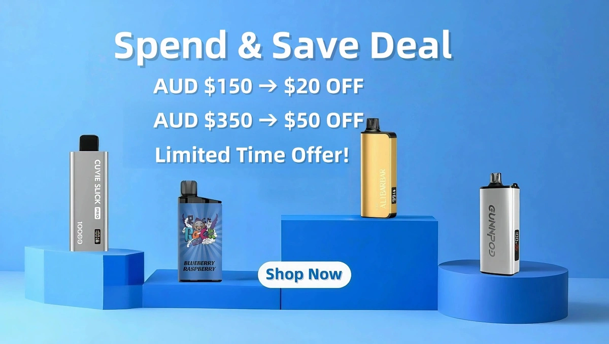 An assortment of stylish HQD vapes showing their key features and advantages