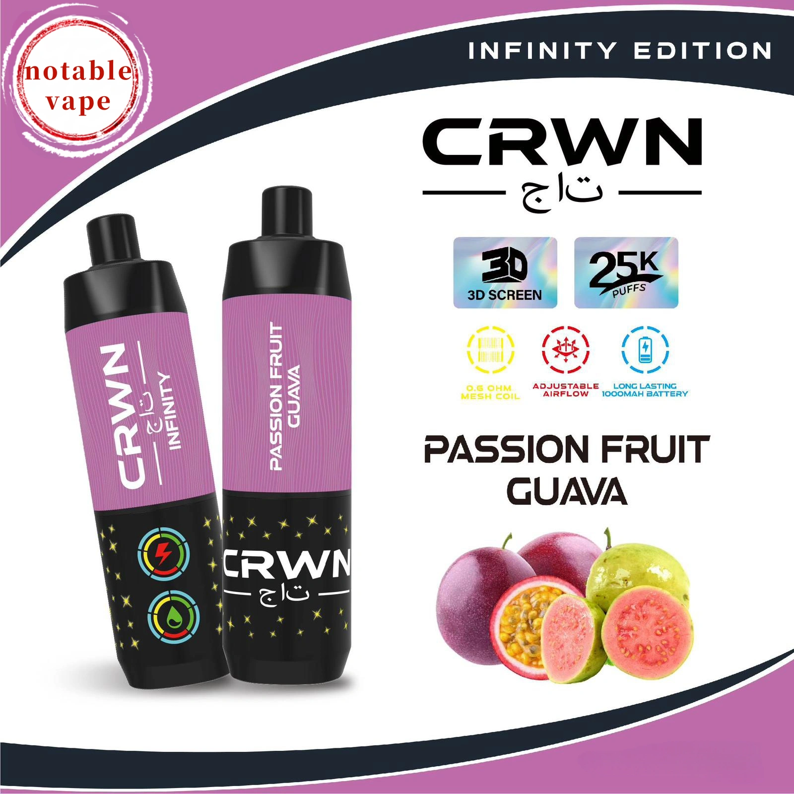 Crwn Infinity - Passion Fruit Guava - 25,000